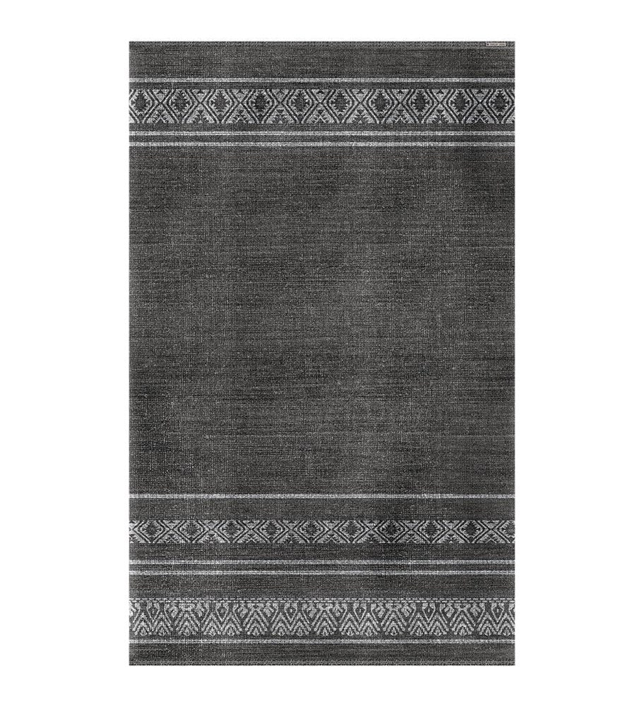 BEIJA FLOR- AFRICA Black Vinyl Rug