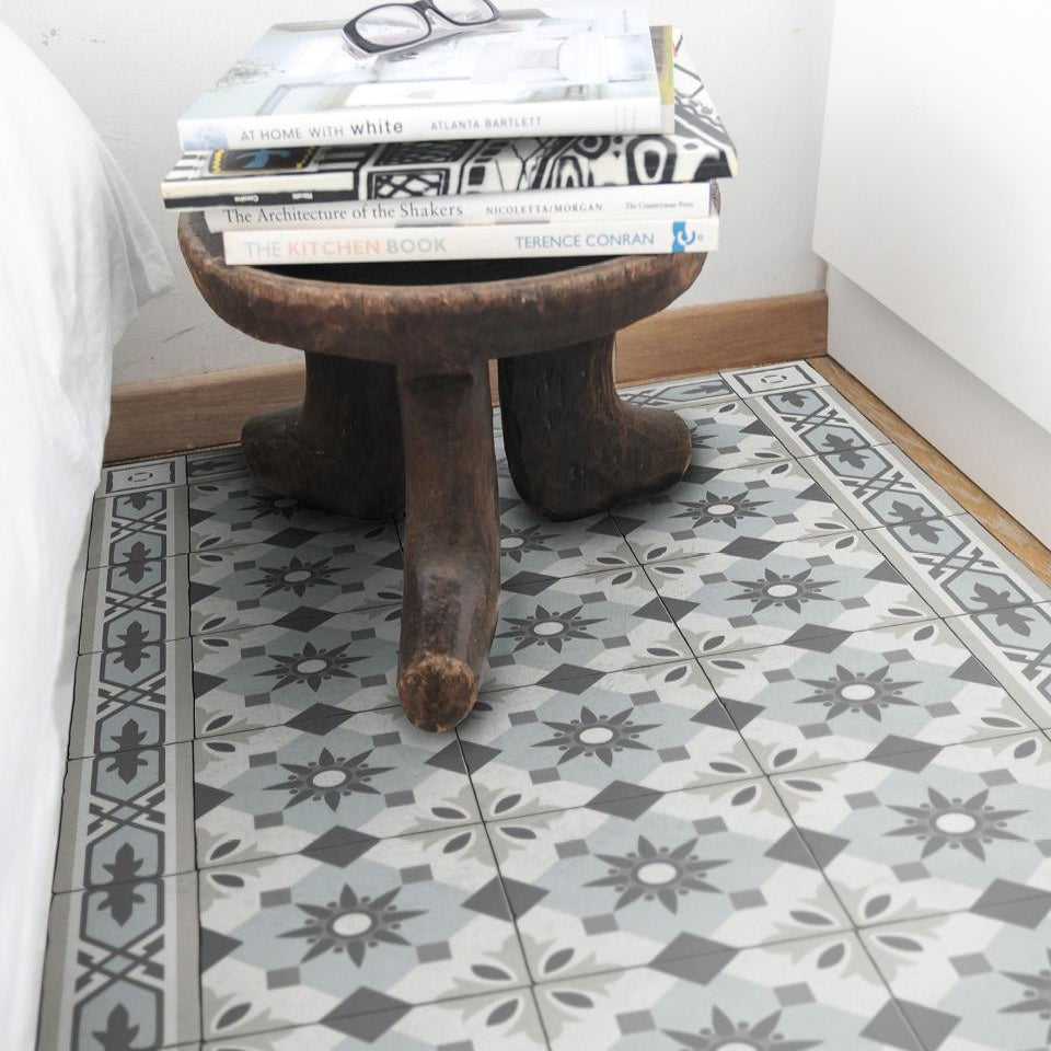 Amsterdam Pale Blue Vinyl Rug