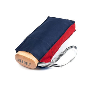 ANATOLE -Bicolour micro-umbrella – EMILE – navy blue & red