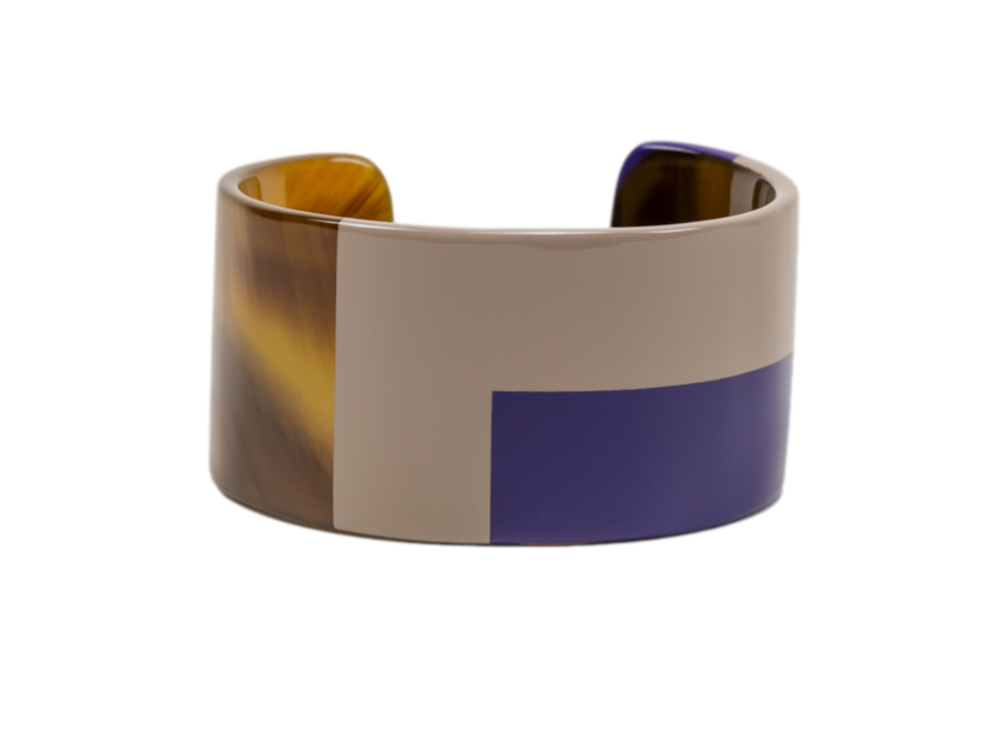 Bicolour Cuff Indigo & Cream