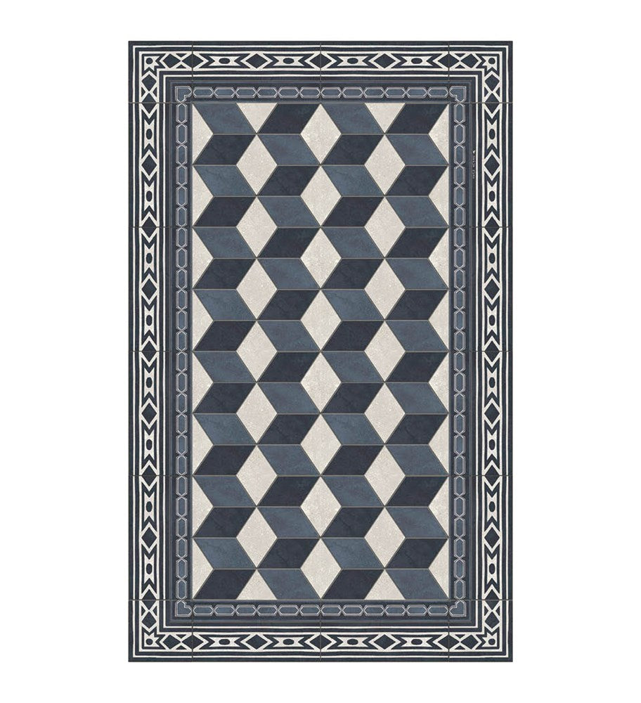 BEIJA FLOR- BAHAUS INDIGO Floor Vinyl Mat