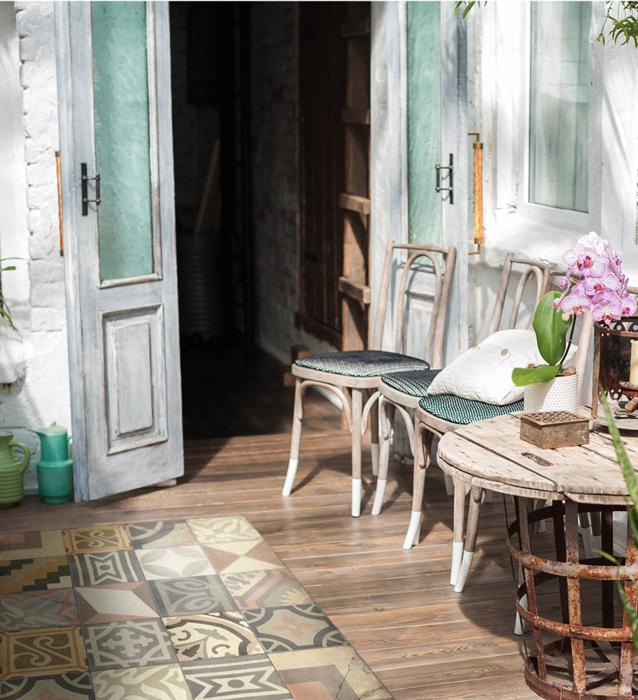 BEIJA FLOR- BORGO ECLECTIC POWDER Floor Vinyl Rug