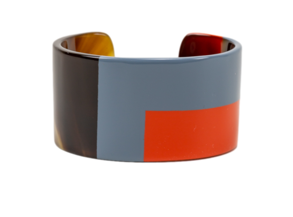 Bicolour Cuff Orange & Blue Grey