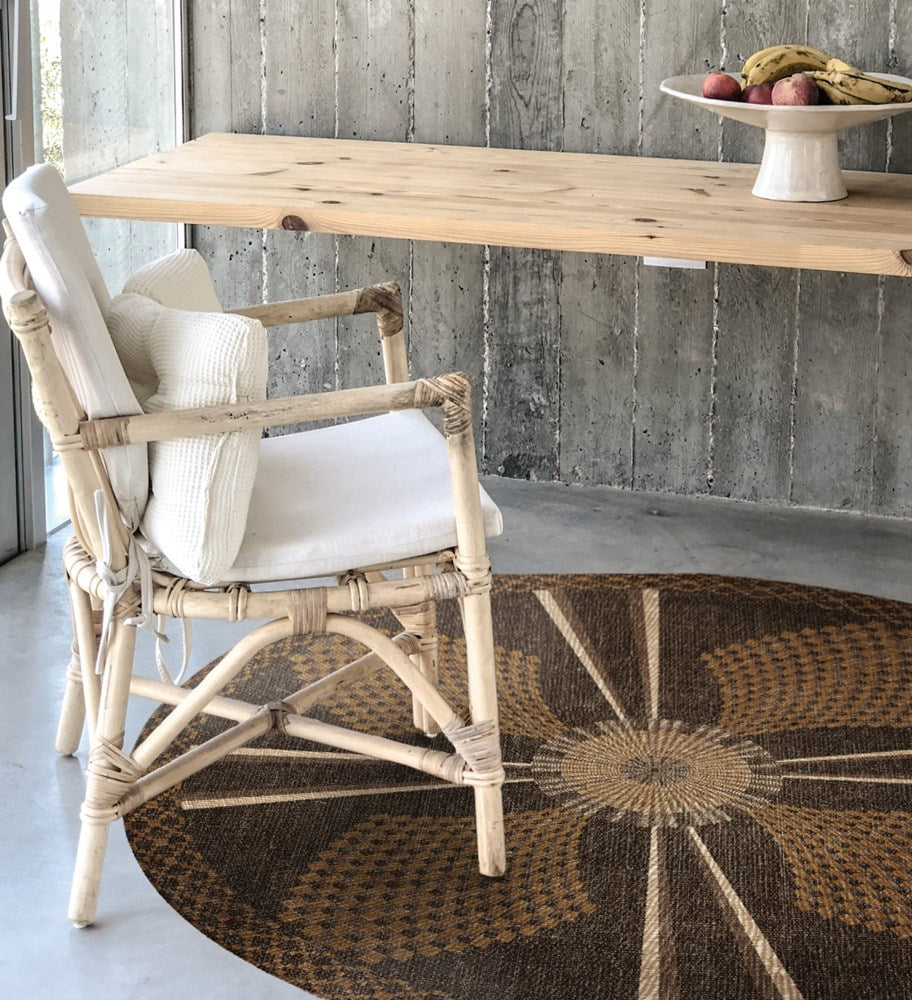 BEIJA FLOR- MAKEBA Lily Round Vinyl Rug
