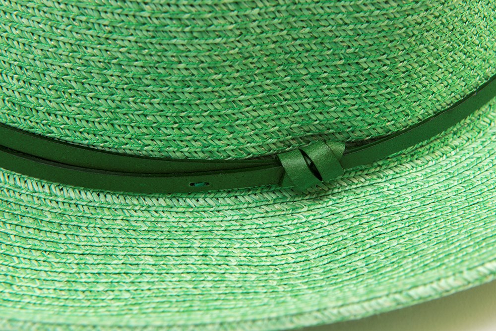 TRAVAUX EN COURS - Borsalino hat leather strap Mint - Frenchbazaar -Travaux en cours