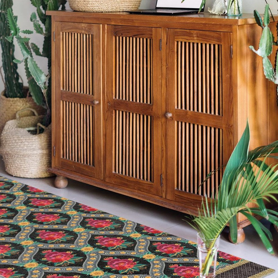 BEIJA FLOR- FRIDA PATTERN Vinyl Floor Rug