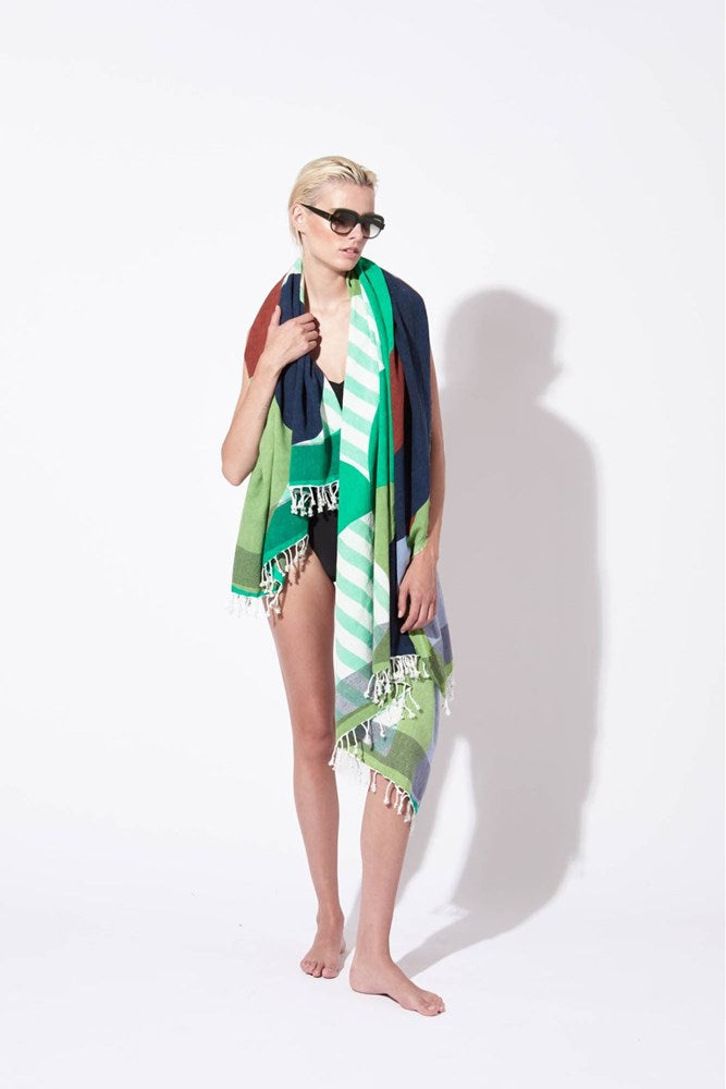 MOSS BEACH TOWEL CARTE POSTALE /S23