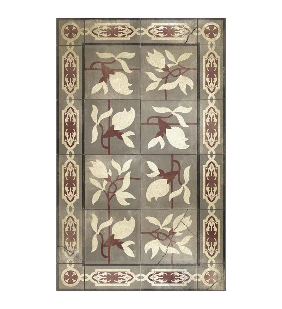 BEIJA FLOR-Magnolia Smoked Antique Vinyl Rug
