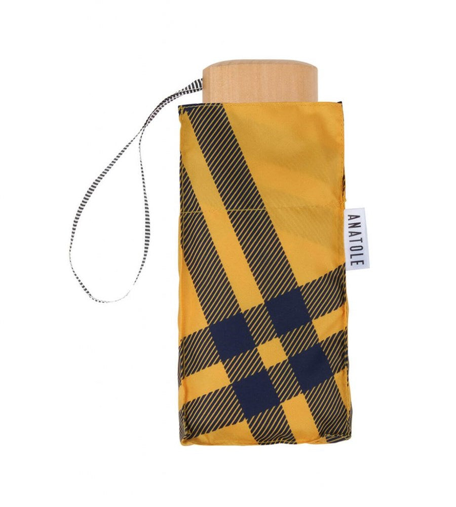 ANATOLE -Yellow Tweed Gingham micro-umbrella - FINSBURY