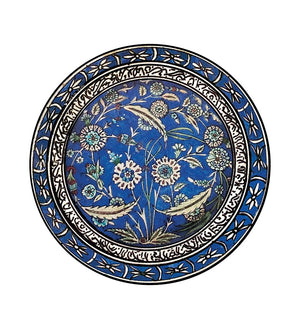 BEIJA FLOR - ARMENIAN BLUE Round Vinyl Placemat