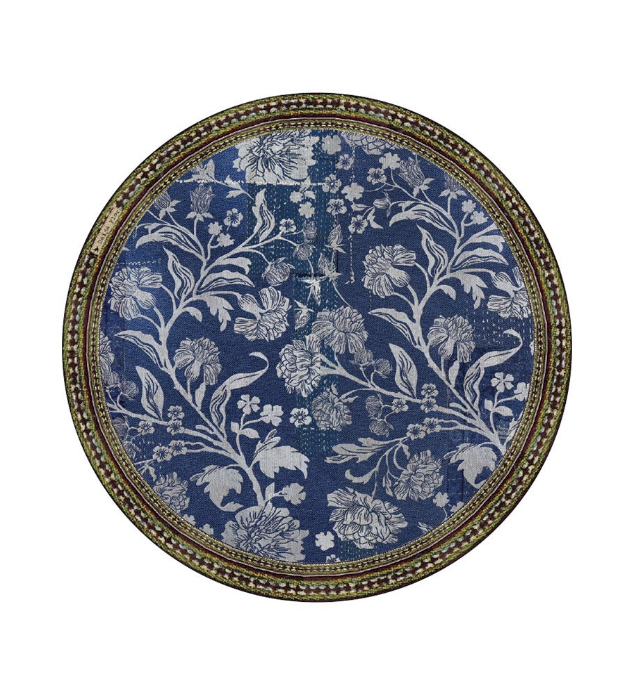 BEIJA FLOR - Placemat Bohemian Garden Indigo Round