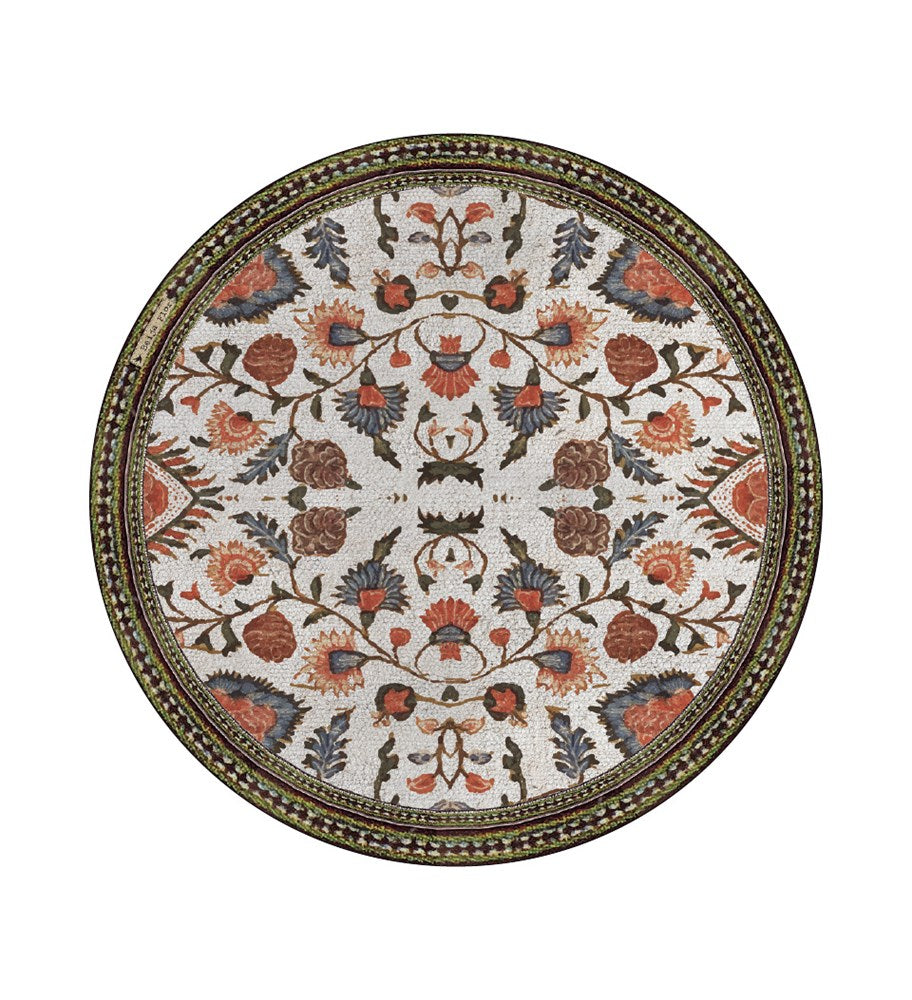 BEIJA FLOR - BOHEMIAN GARDEN WHITE Round Vinyl Placemat
