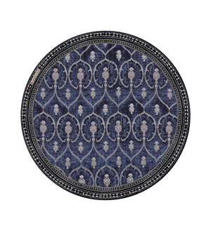 BEIJA FLOR-ROYAL INDIGO CLASSIC Round Vinyl Placemat