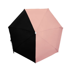 ANATOLE -Bicolour micro-umbrella EDITH coral pink & black