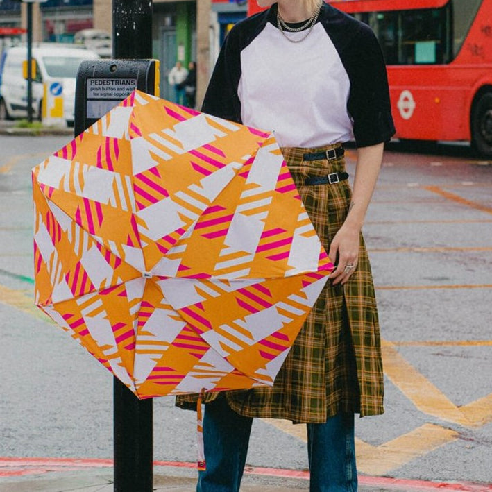 ANATOLE mini umbrella Sloanne in orange and pink 