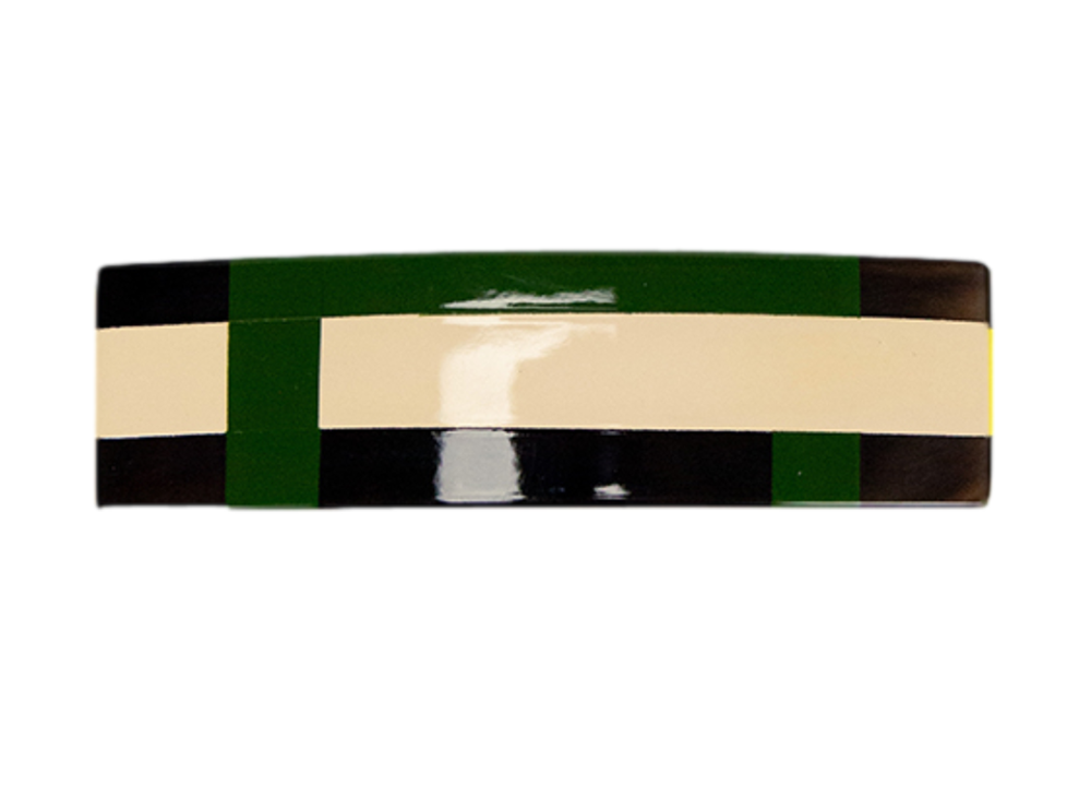 Stripe Beige Khaki Hair Clip