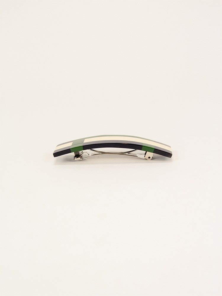 Stripe Beige Khaki Hair Clip