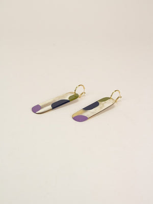 Athena Blond & Lilac Earrings - Ma Poesie