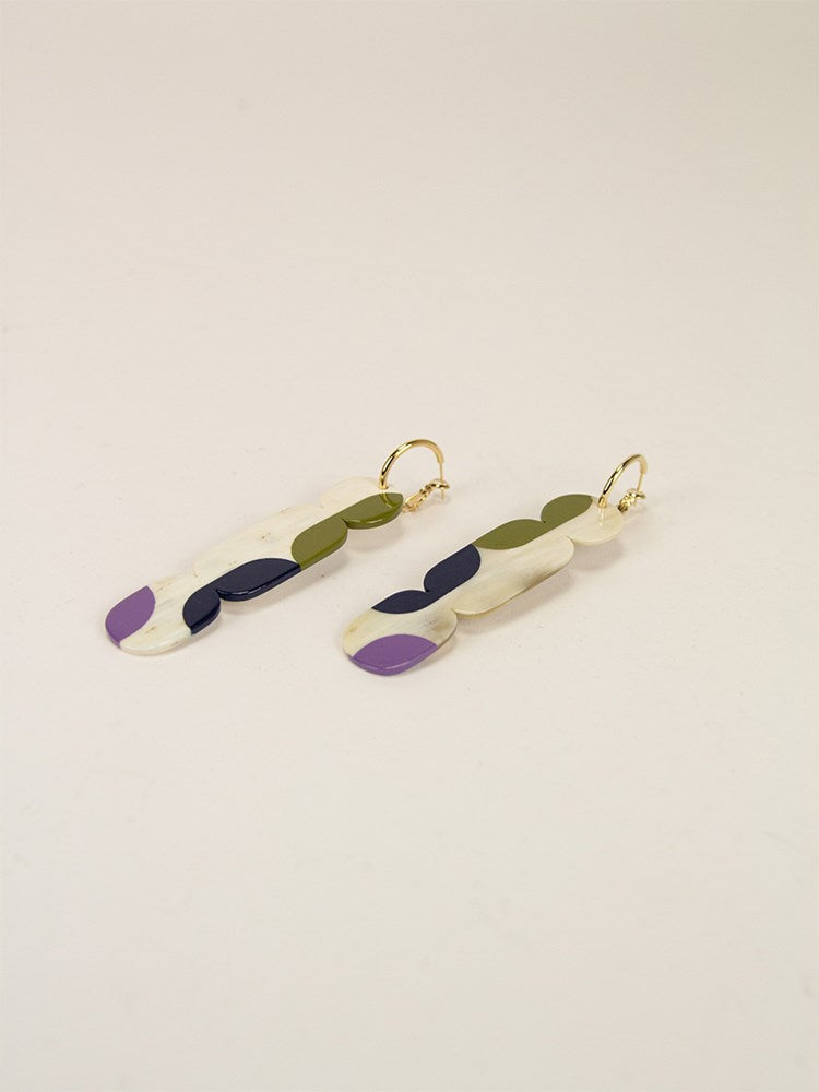 Totem Blond & Lilac Earrings - Ma Poesie