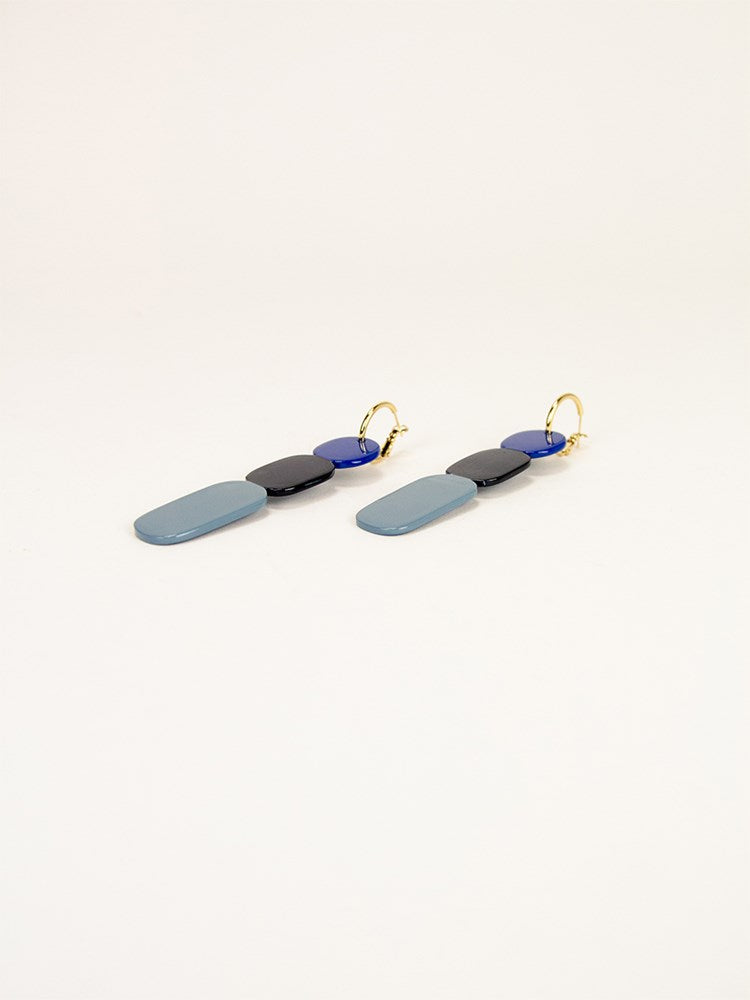 Totem Black & Blue Earrings - Ma Poesie
