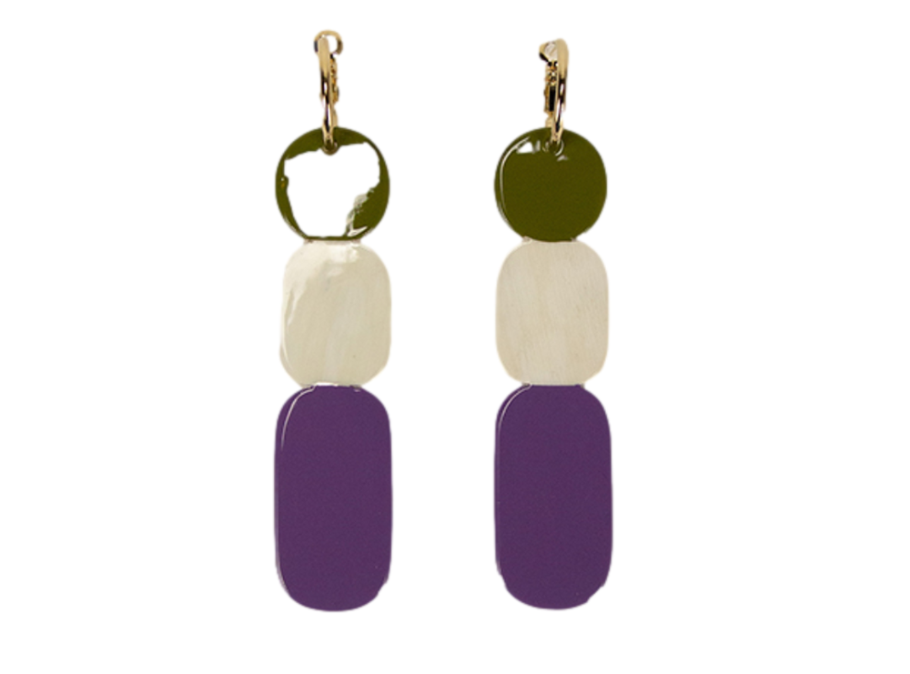 Totem Blond & Lilac Earrings - Ma Poesie