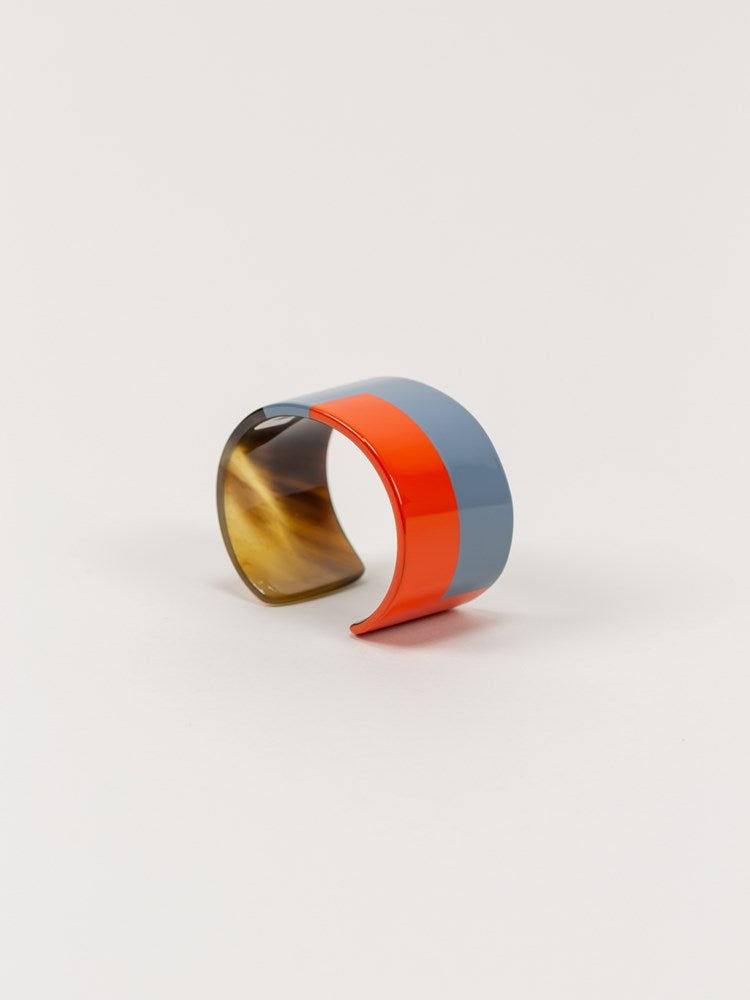 Bicolour Cuff Orange & Blue Grey