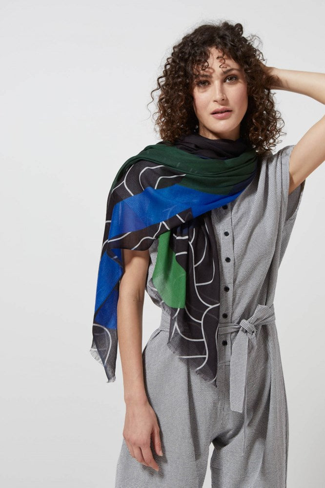 MA POESIE -Amphore Black Scarf