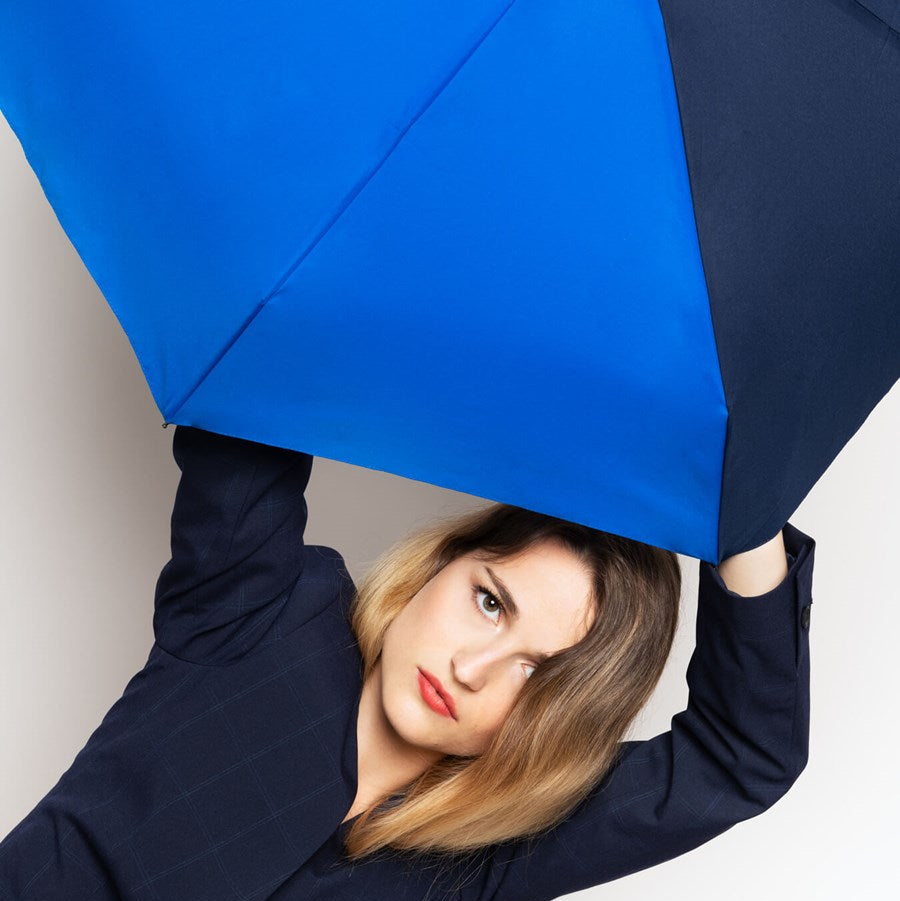 Mini umbrella Victoire in bicolour blue by Anatole