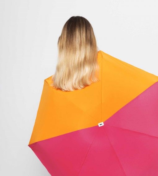 ANATOLE -Bicolour micro-umbrella – JOSEPHINE – pink & orange