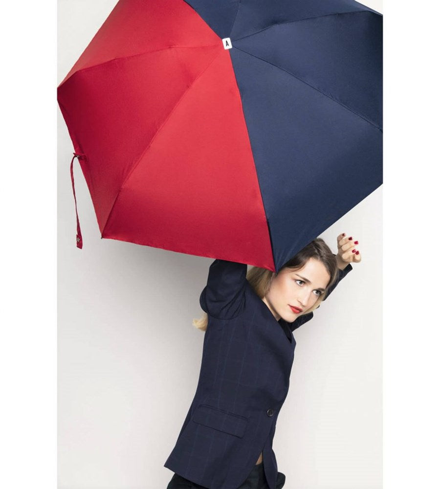 ANATOLE -Bicolour micro-umbrella – EMILE – navy blue & red