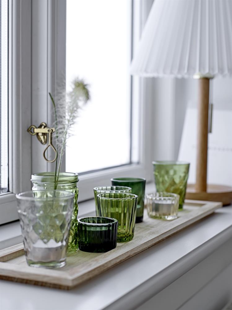 BLOOMINGVILLE - Votive Glass, Green Set of 9 - Frenchbazaar -Bloomingville