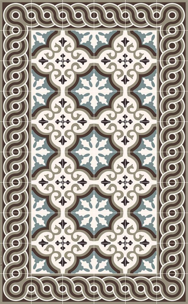 BEIJA FLOR Vinyl Rug- Mountain Classic Brown